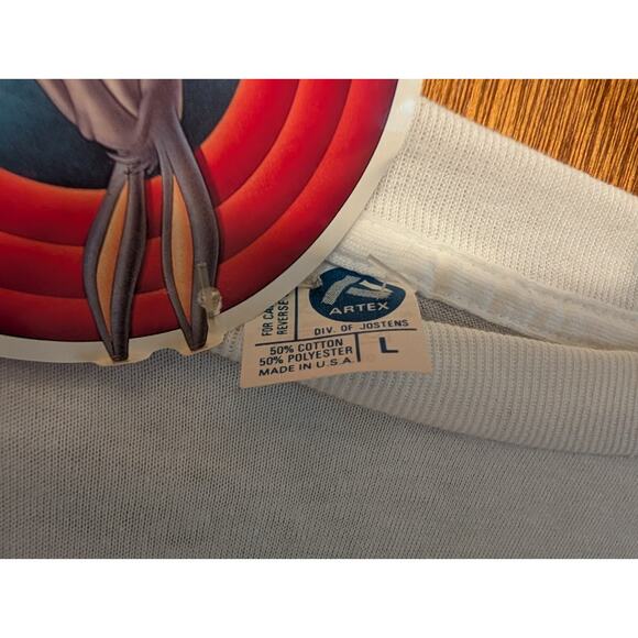 NEW VINTAGE Bugs Bunny Happy Birthday 50th White T-Shirt Men's LARGE NWT - Picture 5 of 5